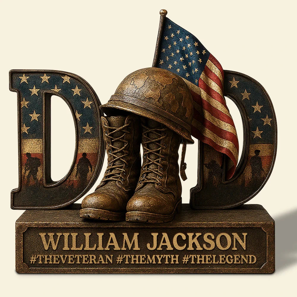 Veteran Dad Acrylic Plaque Personalized Gifts For Dad