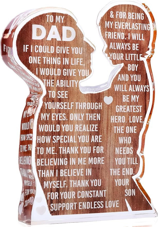 Heartfelt Acrylic Plaque – Meaningful Gift for Dad, Mom, Grandma, or Partner - Perfect for Desk Decor & Special Occasions