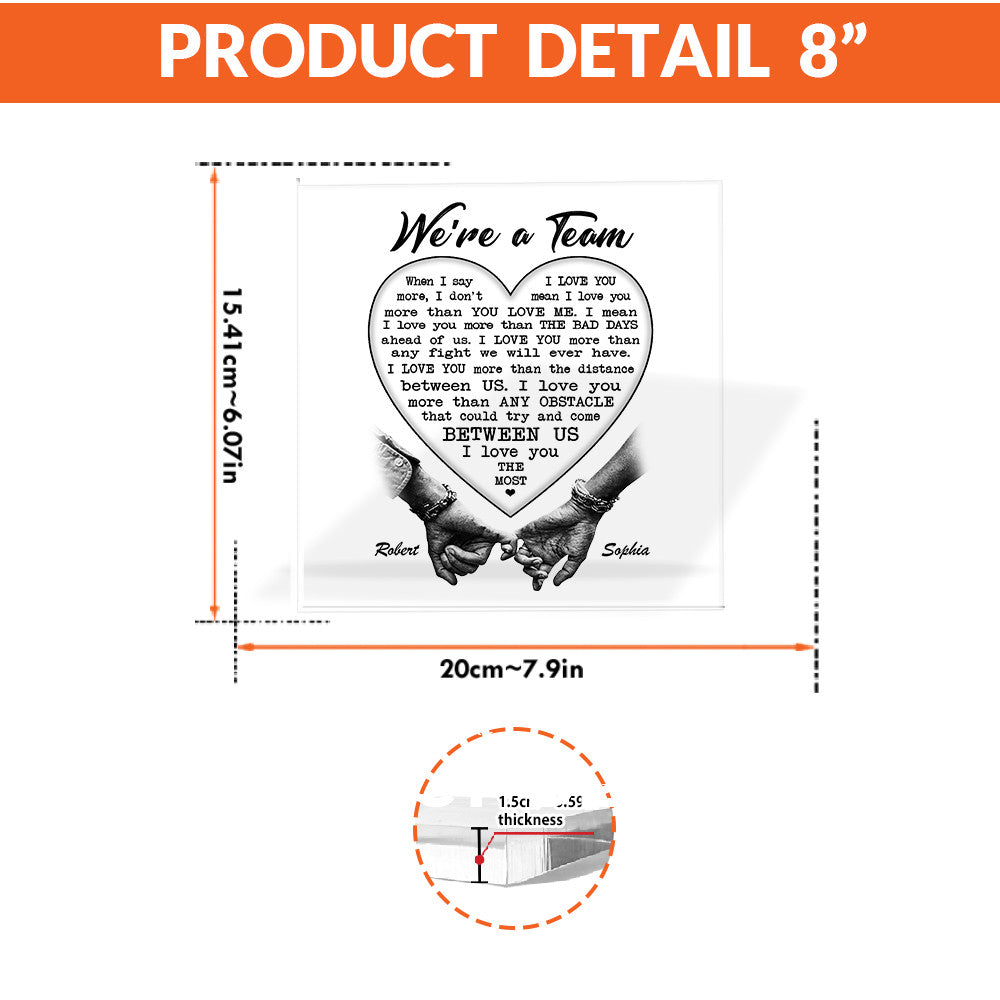 I Love You The Most Acrylic Plaque – Heartfelt Eternal Love Gift