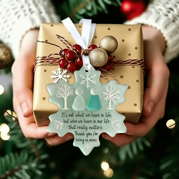 🌊Snowflake-Shaped Sea Glass Friendship Decor❄✨ Shaped by Nature & Crafted by Hand!