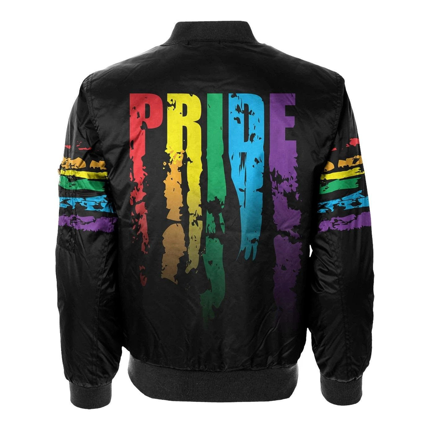 Pride Lgbt Black 3d Printed Unisex Bomber Jacket