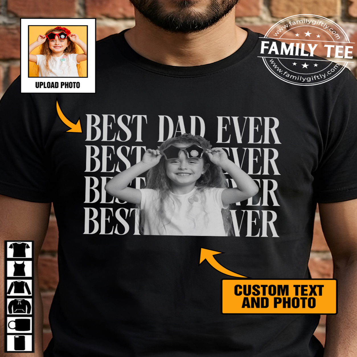 Personalized Vintage Photo Best Dad/Mom/Grandpa Ever