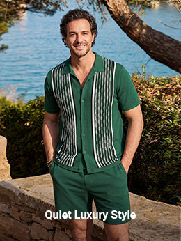 Classic Striped Trim Jacket Pants Set