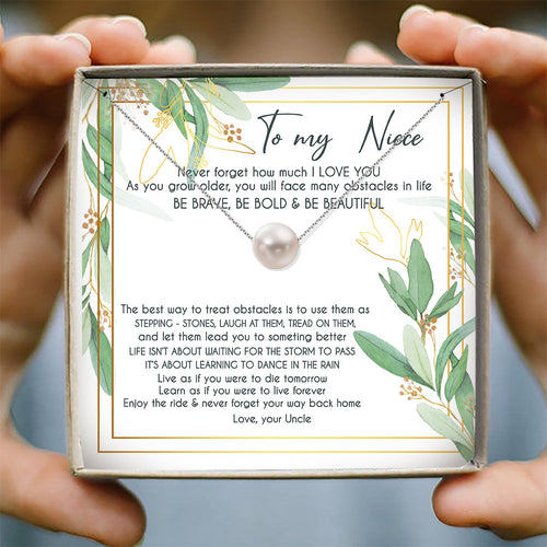 ENJOY THE RIDE & NEVER FORGET  YOUR WAY BACK HOME - NECKLACE FOR NIECE FROM UNCLE