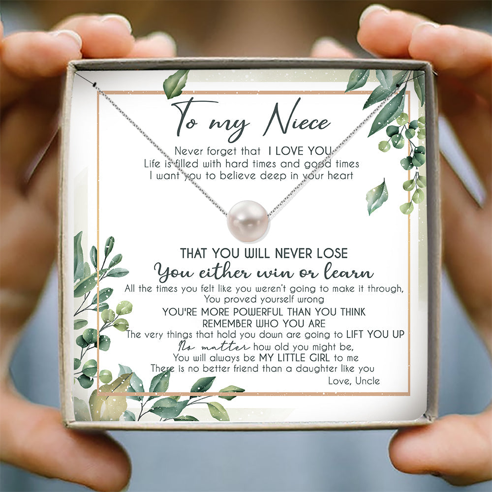 I WANT YOU TO BELIEVE IN YOUR HEART - NECKLACE FOR NIECE FROM UNCLE