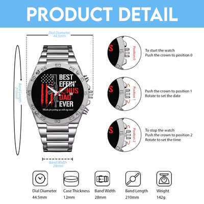 Best Effin' Bonus Dad Ever - Men's Wrist Watch