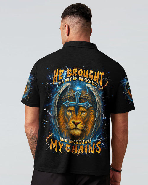 He Brought Me Out Of Darkness Lion Wings Men's All Over Print Shirt