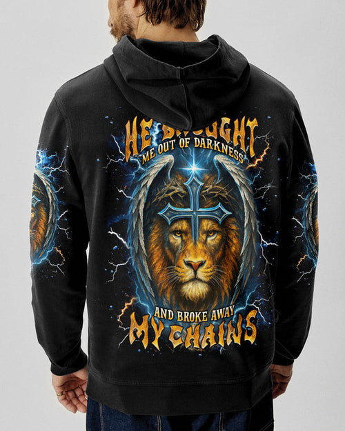 He Brought Me Out Of Darkness Lion Wings Men's All Over Print Shirt