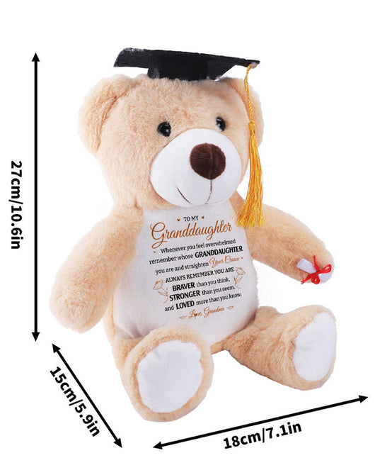 To My Granddaughter - Teddy Bear with Loving Message from Grandma