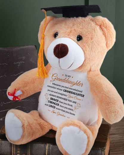 To My Granddaughter - Teddy Bear with Loving Message from Grandma