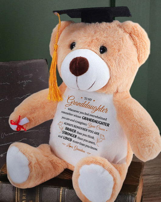 To My Granddaughter - Teddy Bear with Loving Message from Grandma