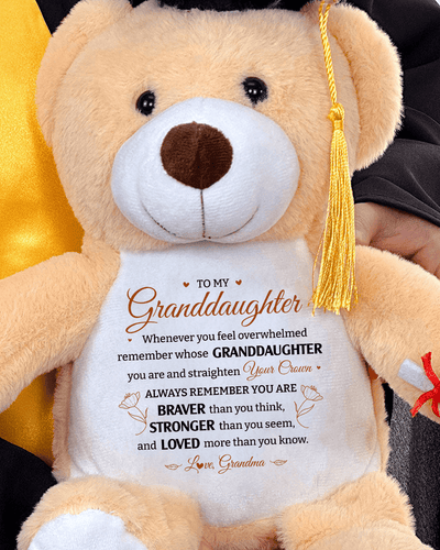 To My Granddaughter - Teddy Bear with Loving Message from Grandma