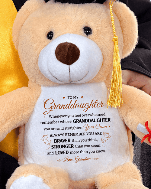 To My Granddaughter - Teddy Bear with Loving Message from Grandma