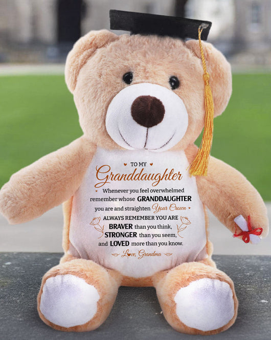 To My Granddaughter - Teddy Bear with Loving Message from Grandma