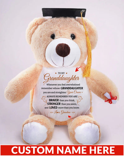 To My Granddaughter - Teddy Bear with Loving Message from Grandma