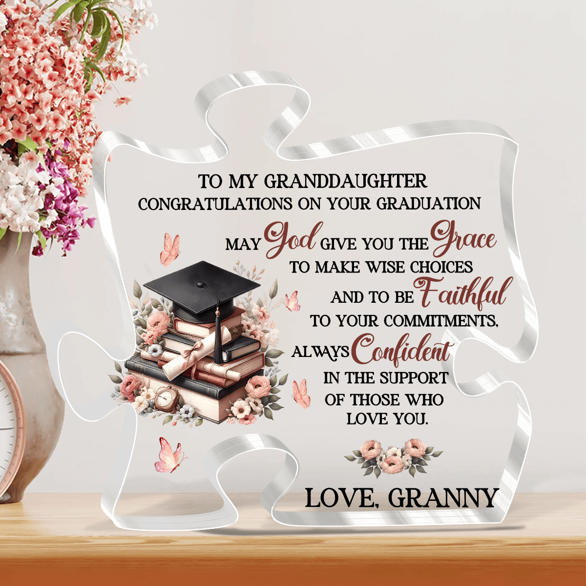 May God Give You The Grace - Personalized Custom Shaped Squared Acrylic Plaque