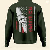 Best Dad Ever - Personalized Back Printed Shirt Father's Day