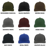 Dad Grandpa Papa Nation Flag Personalized Leather Patch Hat