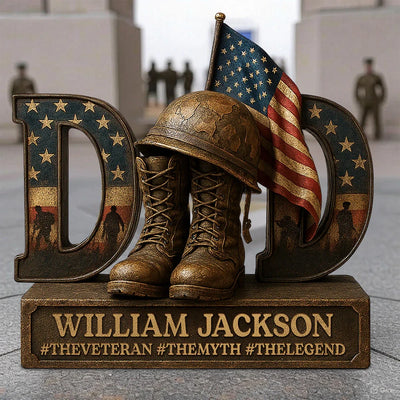 Veteran Dad Acrylic Plaque Personalized Gifts For Dad