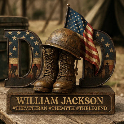 Veteran Dad Acrylic Plaque Personalized Gifts For Dad
