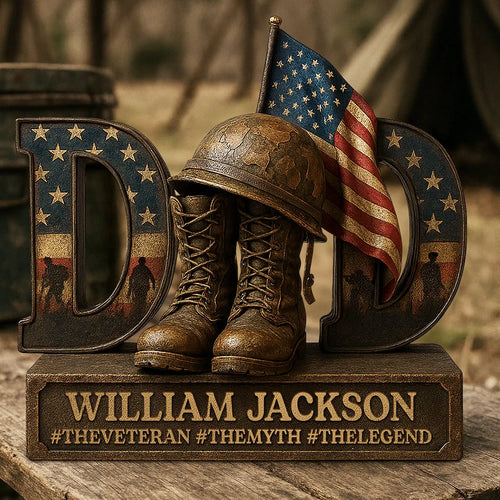 Veteran Dad Acrylic Plaque Personalized Gifts For Dad