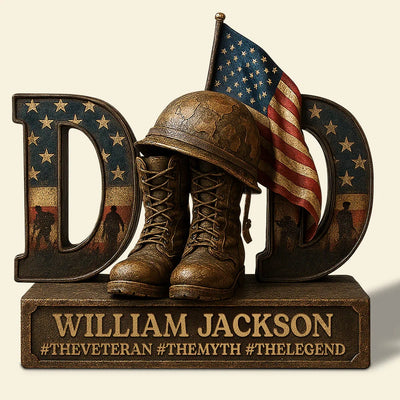 Veteran Dad Acrylic Plaque Personalized Gifts For Dad
