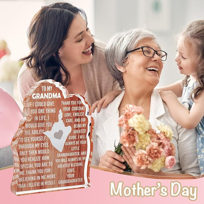Heartfelt Acrylic Plaque – Meaningful Gift for Dad, Mom, Grandma, or Partner - Perfect for Desk Decor & Special Occasions