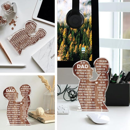 Heartfelt Acrylic Plaque – Meaningful Gift for Dad, Mom, Grandma, or Partner - Perfect for Desk Decor & Special Occasions