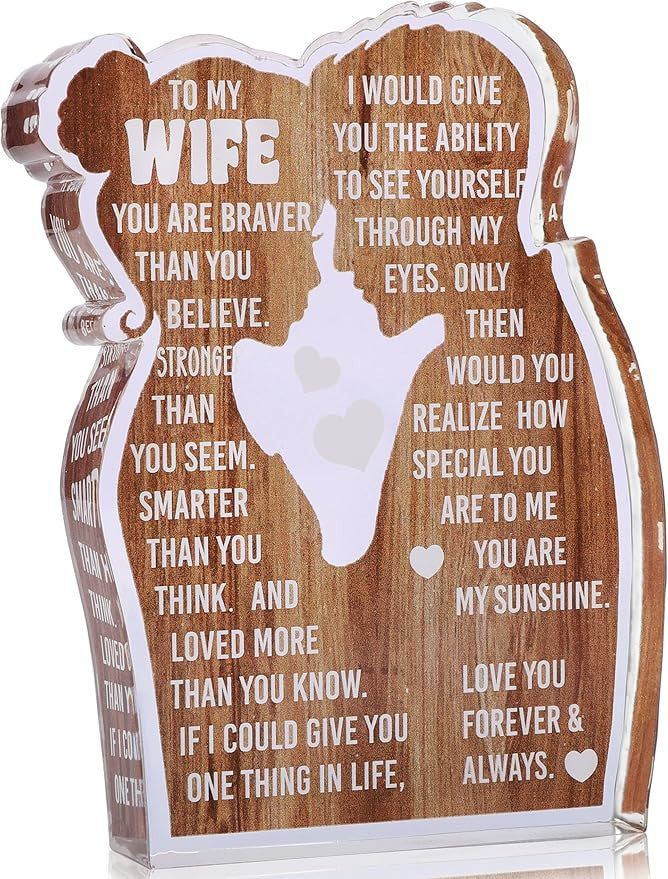 Heartfelt Acrylic Plaque – Meaningful Gift for Dad, Mom, Grandma, or Partner - Perfect for Desk Decor & Special Occasions