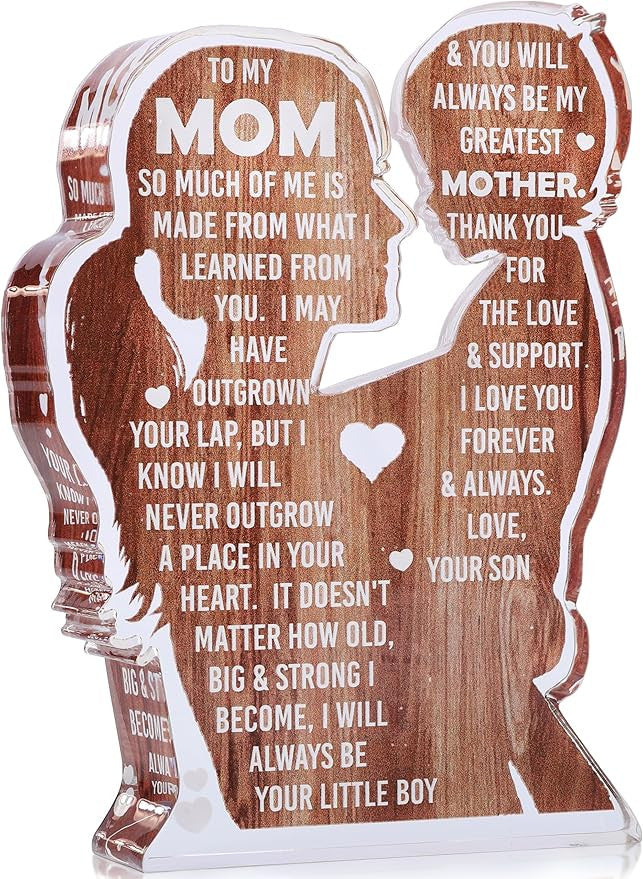 Heartfelt Acrylic Plaque – Meaningful Gift for Dad, Mom, Grandma, or Partner - Perfect for Desk Decor & Special Occasions