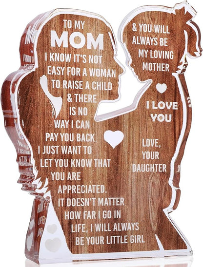 Heartfelt Acrylic Plaque – Meaningful Gift for Dad, Mom, Grandma, or Partner - Perfect for Desk Decor & Special Occasions