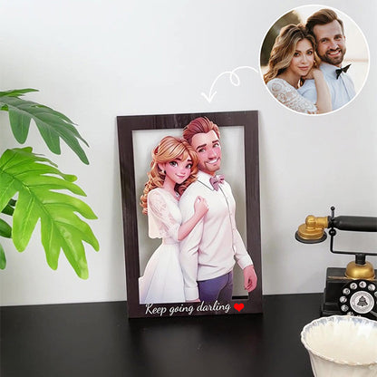 Personalized Cartoon Style 3D Photo Wooden Sign