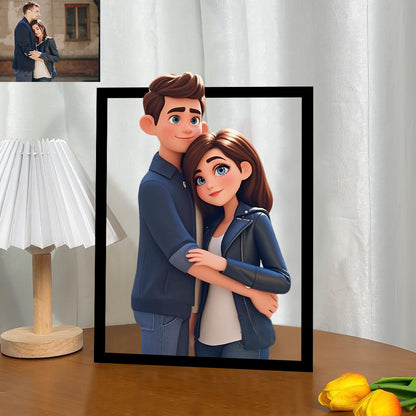 Personalized Cartoon Style 3D Photo Wooden Sign