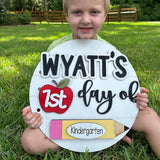 Personalized First/100th/Last Day of School Interchangeable Back to School Sign Prop For Kids Gift Ideas