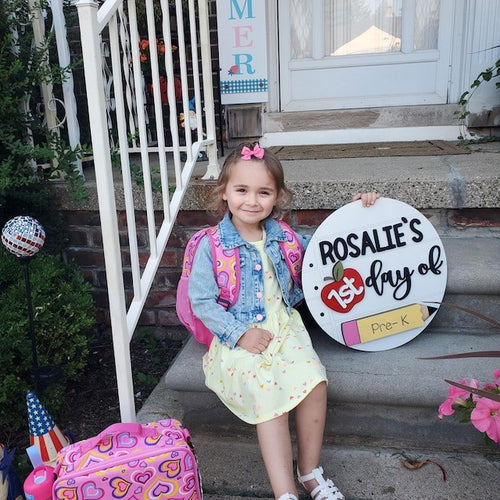 Personalized First/100th/Last Day of School Interchangeable Back to School Sign Prop For Kids Gift Ideas