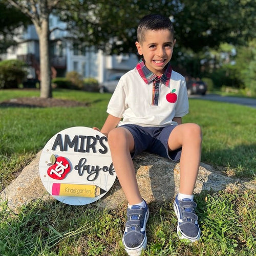 Personalized First/100th/Last Day of School Interchangeable Back to School Sign Prop For Kids Gift Ideas