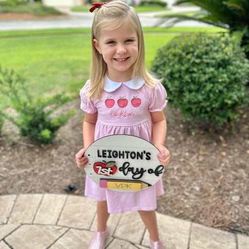 Personalized First/100th/Last Day of School Interchangeable Back to School Sign Prop For Kids Gift Ideas