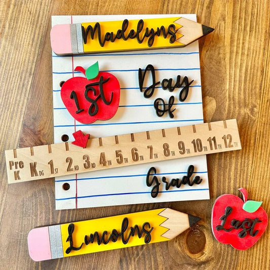 Interchangeable Back to School Sign Kit – 1st & Last Day of School Prop