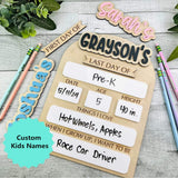 First & Last Day of School Sign – Reusable Back to School Prop