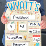 Custom Back to School Prop – Reusable First & Last Day of School Sign