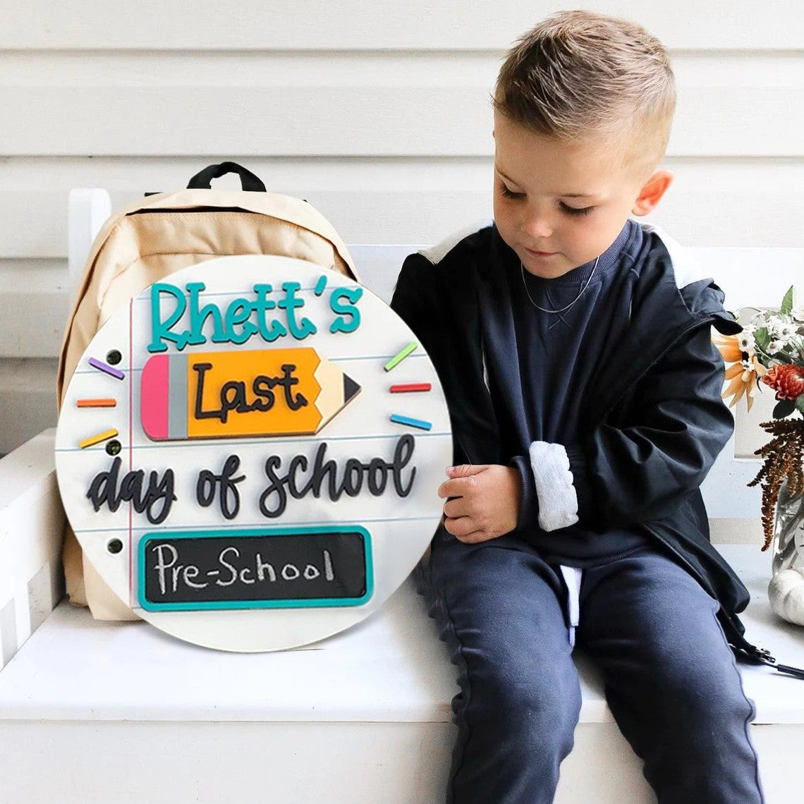 Interchangeable Back to School Sign Kit – 1st & Last Day of School Milestone Prop