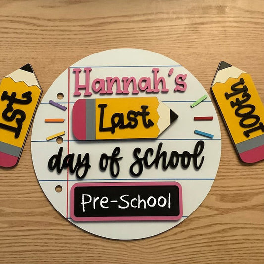 Interchangeable Back to School Sign Kit – 1st & Last Day of School Milestone Prop