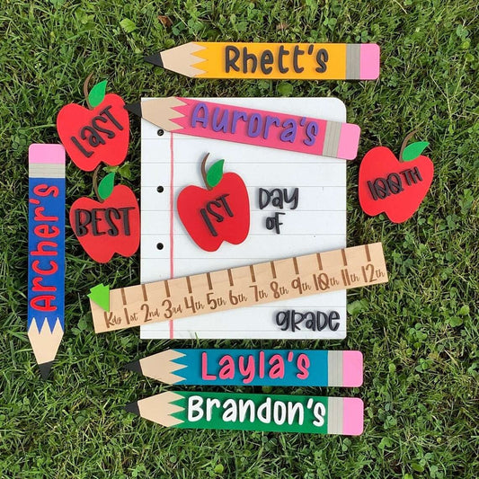 Interchangeable Back to School Sign Kit – 1st & Last Day of School Milestone Prop