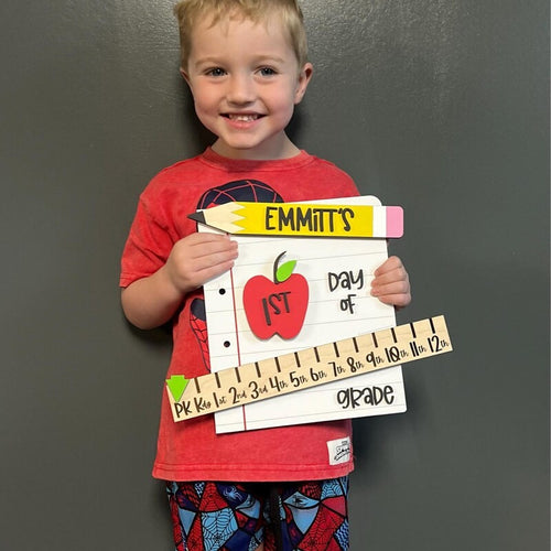 Interchangeable First & Last Day of School Sign – Back to School Milestone Prop Kit