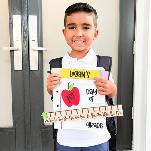 Interchangeable First & Last Day of School Sign – Back to School Milestone Prop Kit