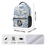 I Am Strong Brave Smart Back To School - Personalized Space Backpack - Gift For Boys, Kids
