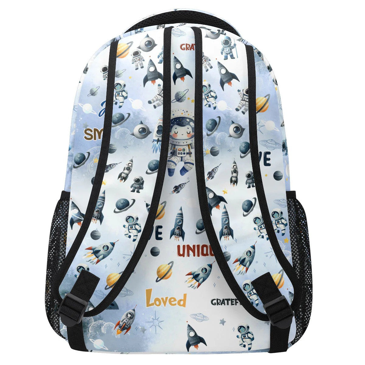 I Am Strong Brave Smart Back To School - Personalized Space Backpack - Gift For Boys, Kids