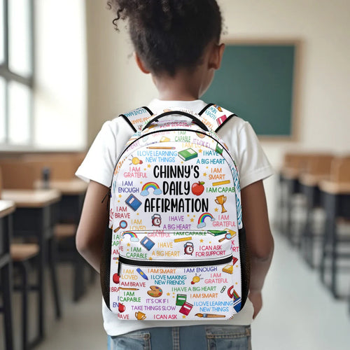 My Daily Affirmation - Personalized School Backpack - Gift For Kids