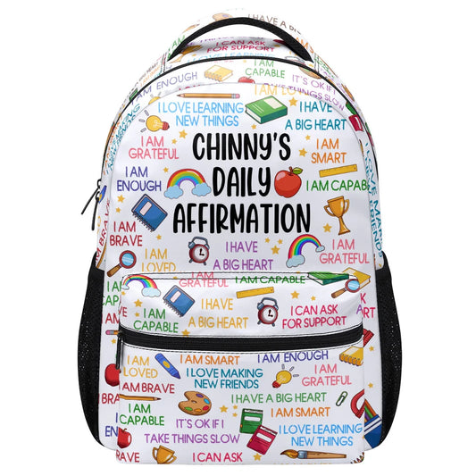 My Daily Affirmation - Personalized School Backpack - Gift For Kids