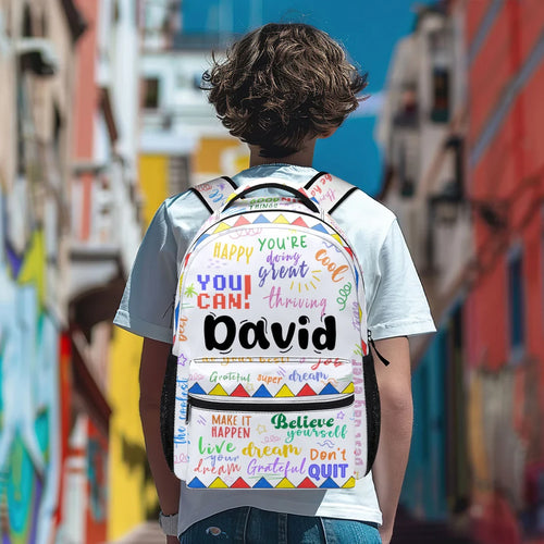 You Can! Believe Yourself Don't Quit Back to School - Personalized Backpack - Gift For Girls, Kids